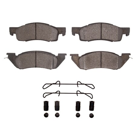 Dynamic Friction Co 3000 Semi-Metallic Brake Pads Hardware Kit, Low Dust, 100% Copper Free, 100% Asbestos-free, Front 1311-0344-01